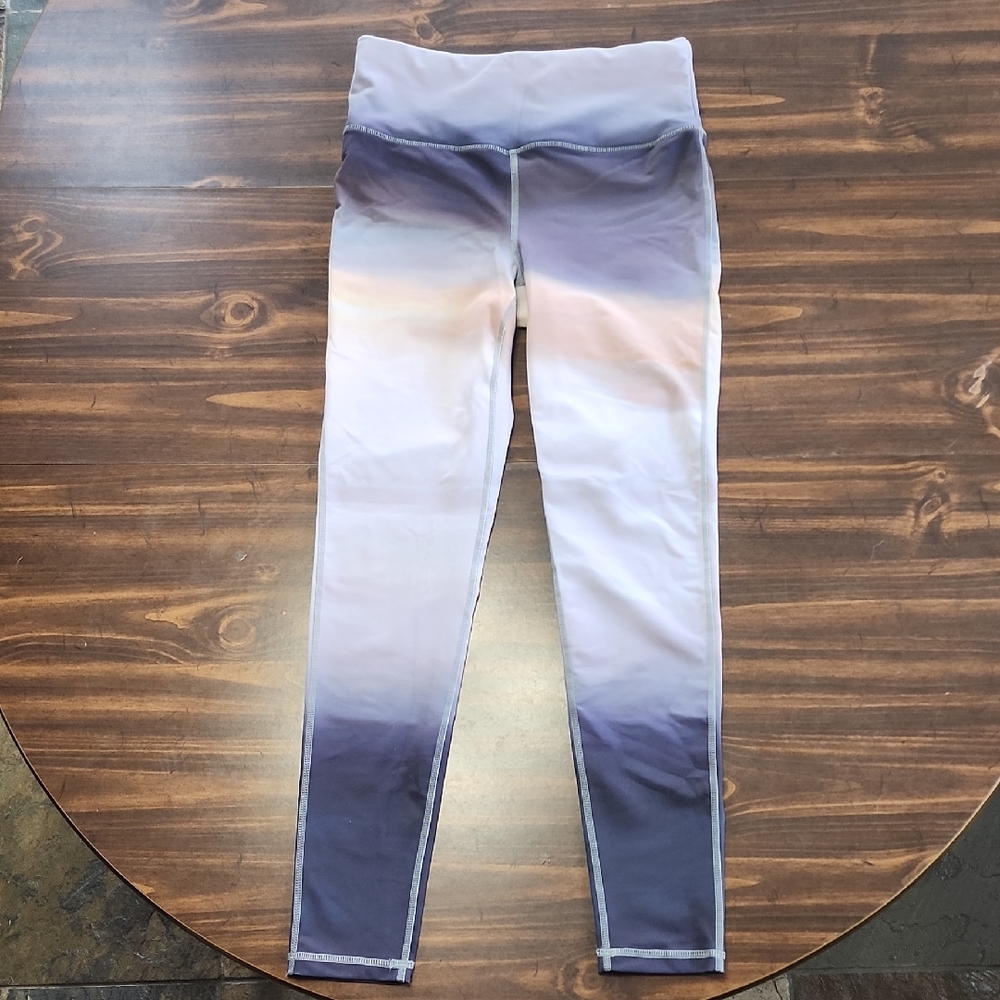 Mono B Pastel Ombre High-Waist Leggings in Lavender and Blush